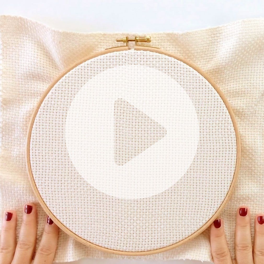 How to place the fabric on the hoop for punch needle | Moomzart